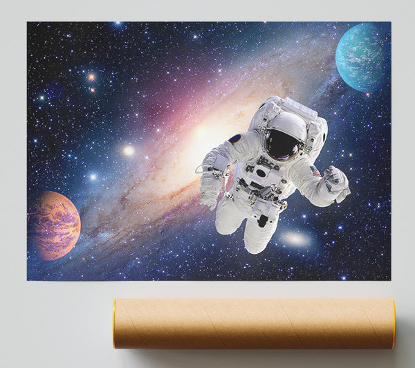 Spaceman In The Galaxy Print