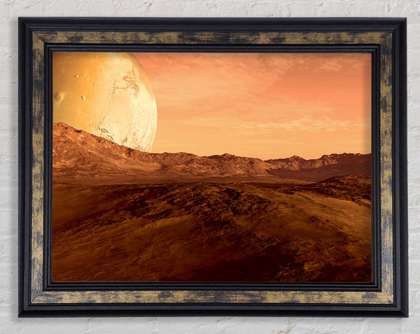 The Moon On Mars Framed Print
