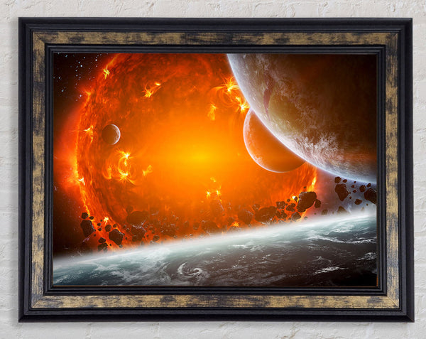 Fire Sun 2 Framed Print