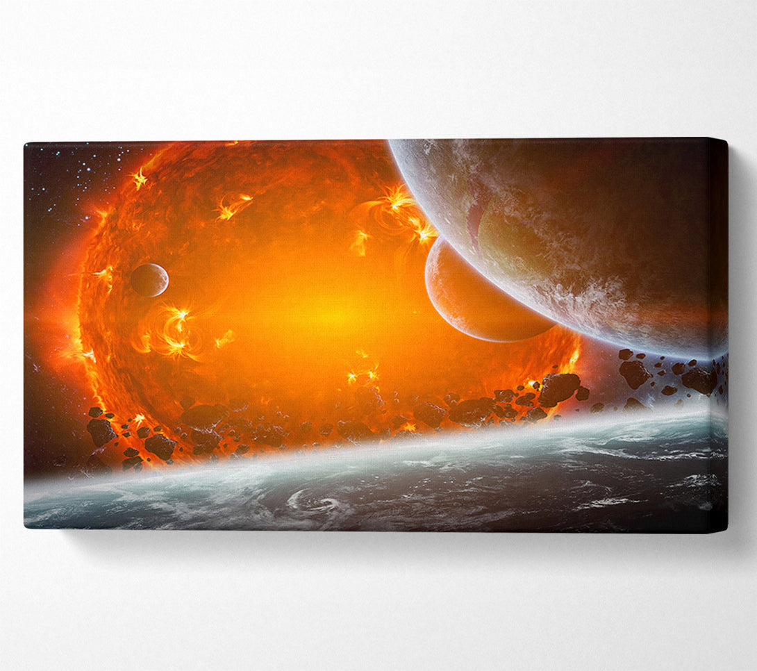  A Canvas Print of Fire Sun 2 Canvas Wall Art