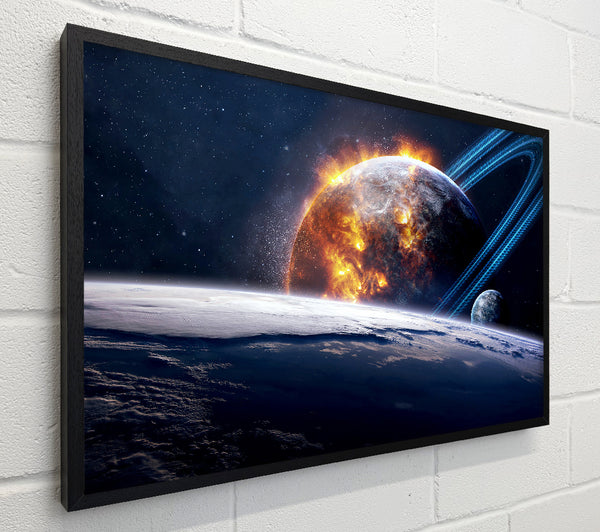 Flaming Sun Above The Earth