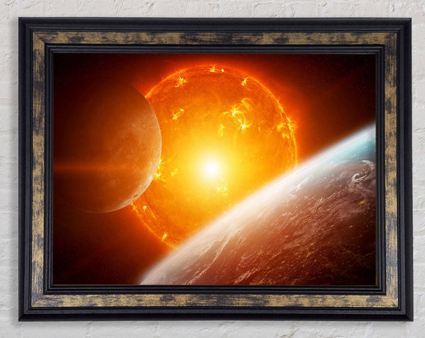 Fire Sun 3 Framed Print