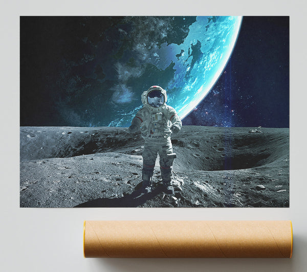 Astronaut On The Moon Giclee Print
