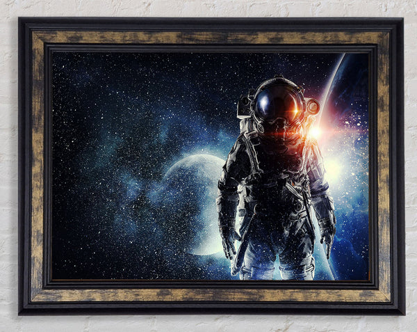 Stunning Astronaut Amongst The Stars Framed Print