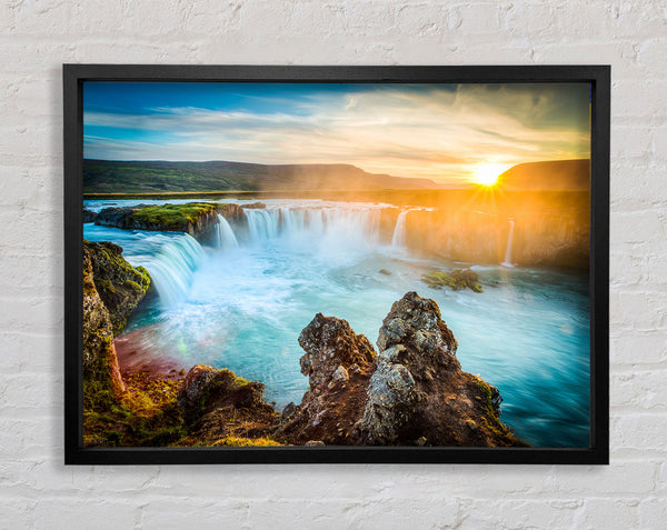Sunset Over The Stunning Waters Framed Print