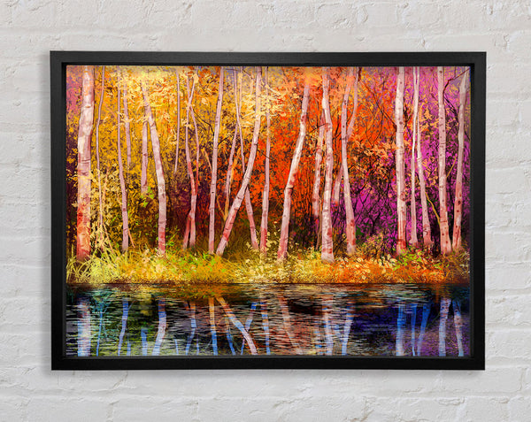 Rainbow Trees Framed Print