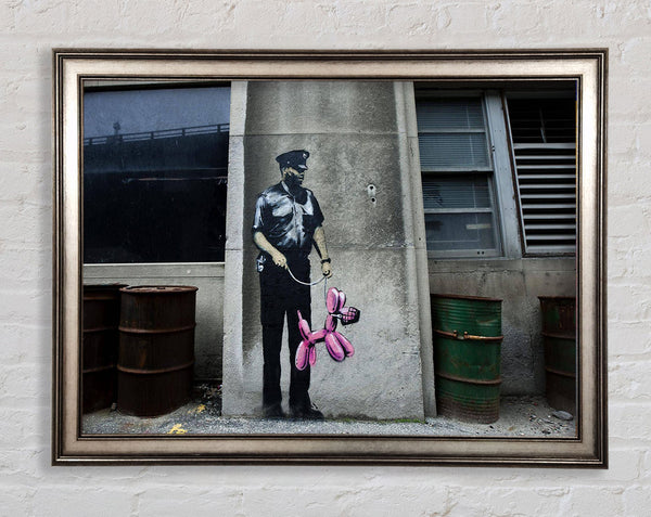 Banksy Balloon Dog Muzzle Framed Print