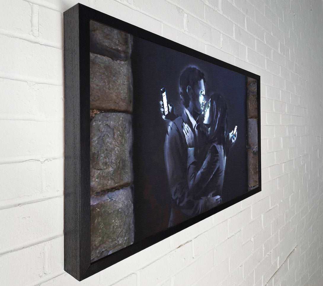  A Canvas Print of Banksy Phones Canvas Print