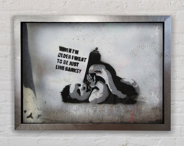 Be like Banksy Framed Print