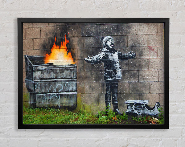 Banksy Seasons Greetings Framed Print