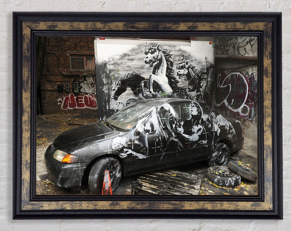 Car graffiti Framed Print