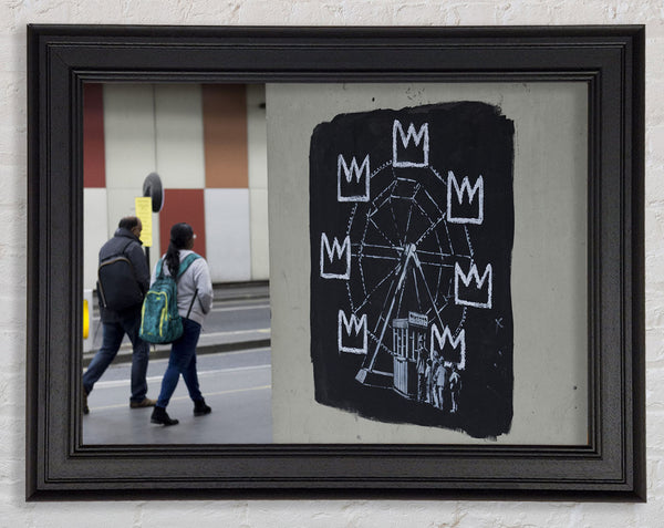 Banksy Crown Ferris Wheel Framed Print