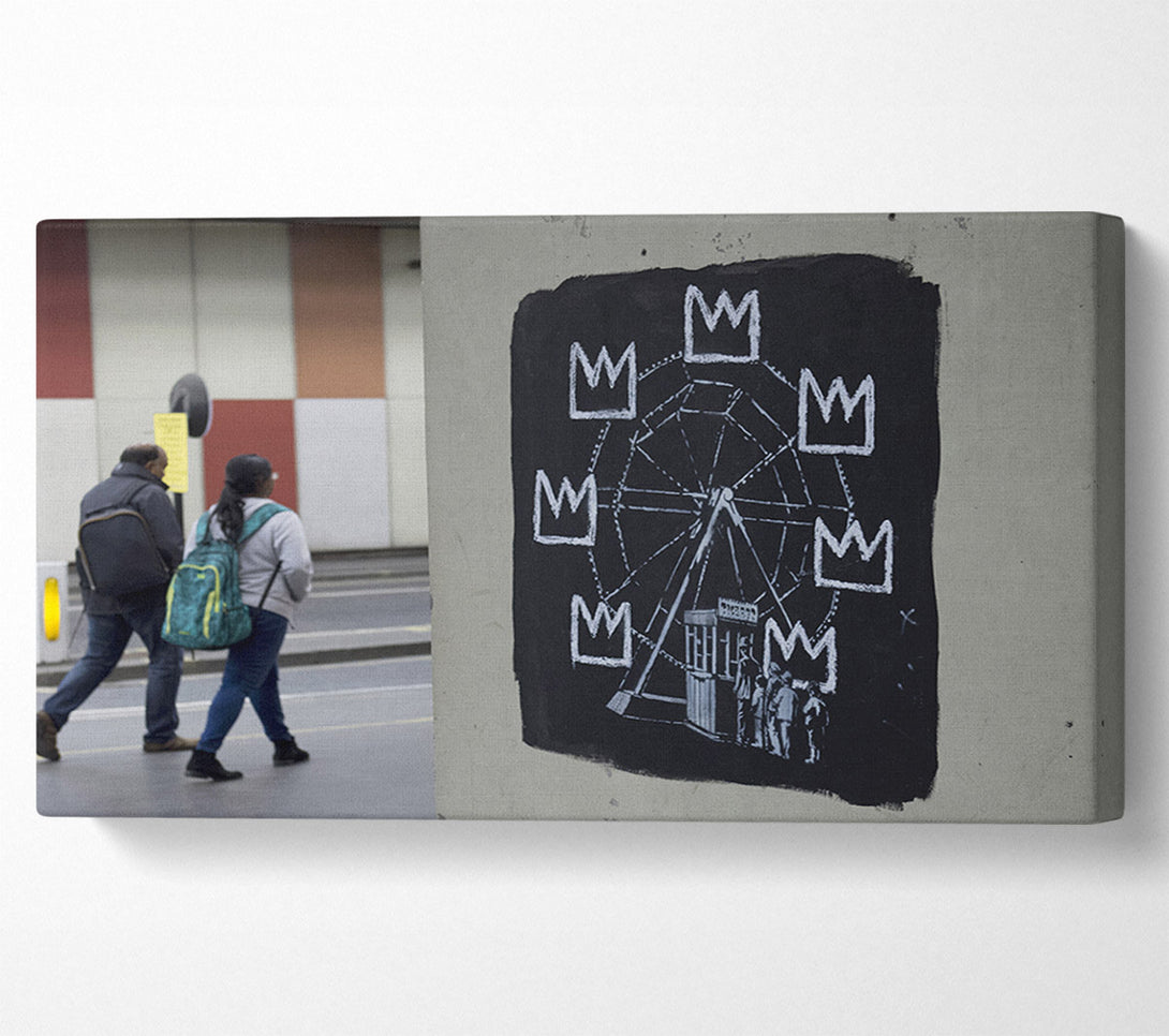  A Canvas Print of Banksy Crown Ferris Wheel Canvas Art