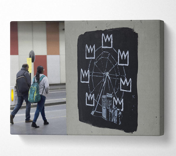  A Canvas Print of Banksy Crown Ferris Wheel Canvas Art