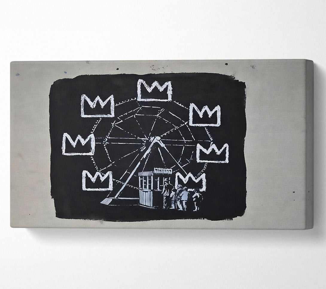  A Canvas Print of Banksy Crown Wheel Canvas Print