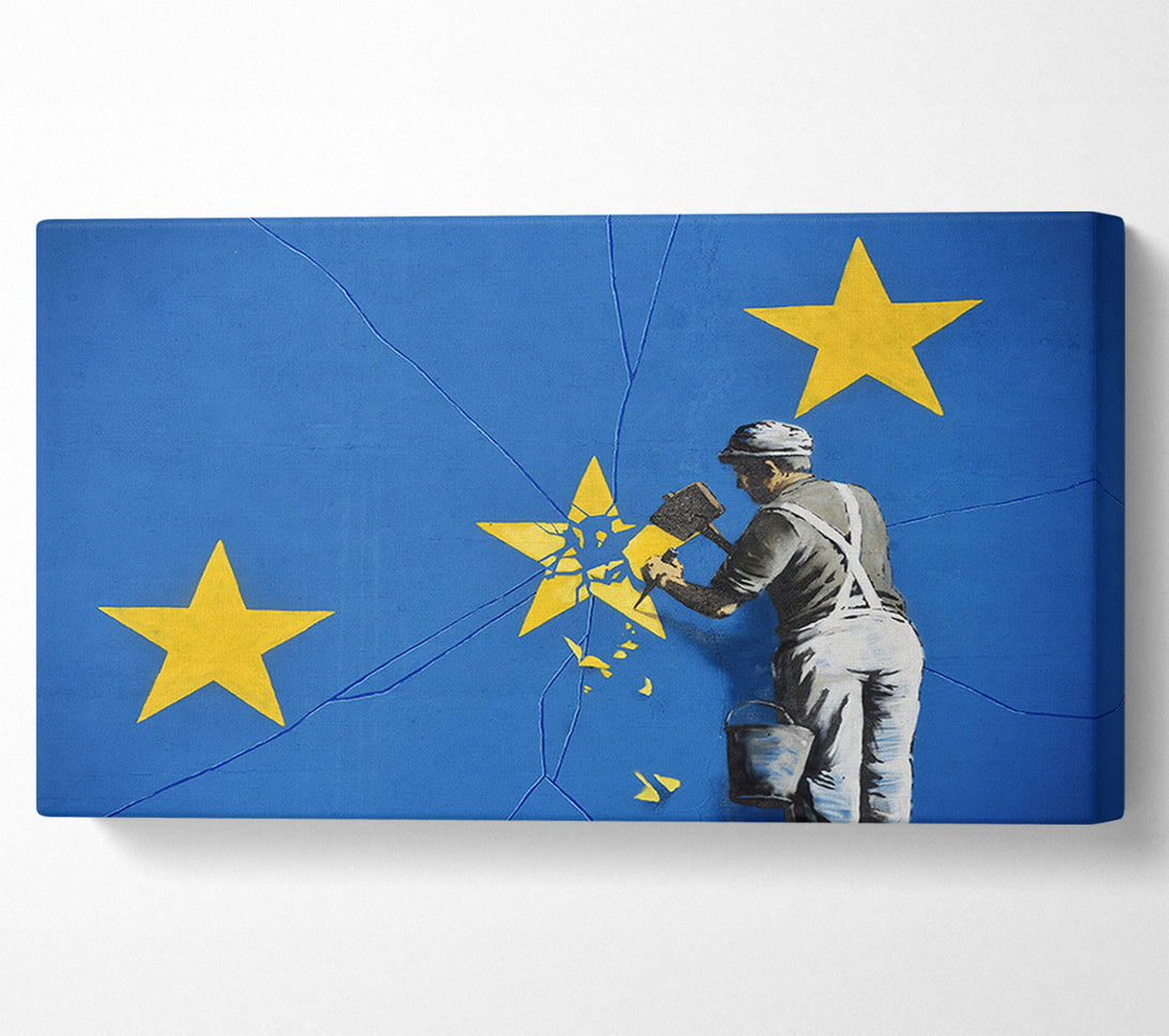  A Canvas Print of Banksy Euro Star Canvas Print