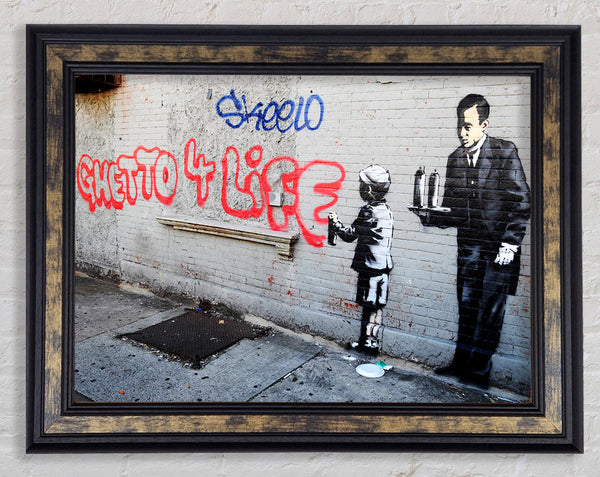 Ghetto for life Framed Print