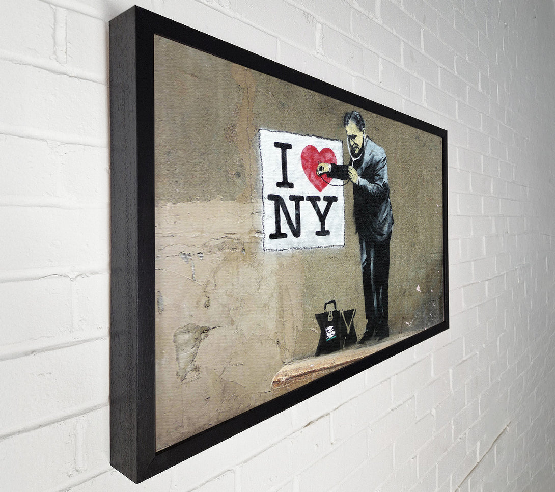  A Canvas Print of Banksy I Love Ny Canvas Wall Art