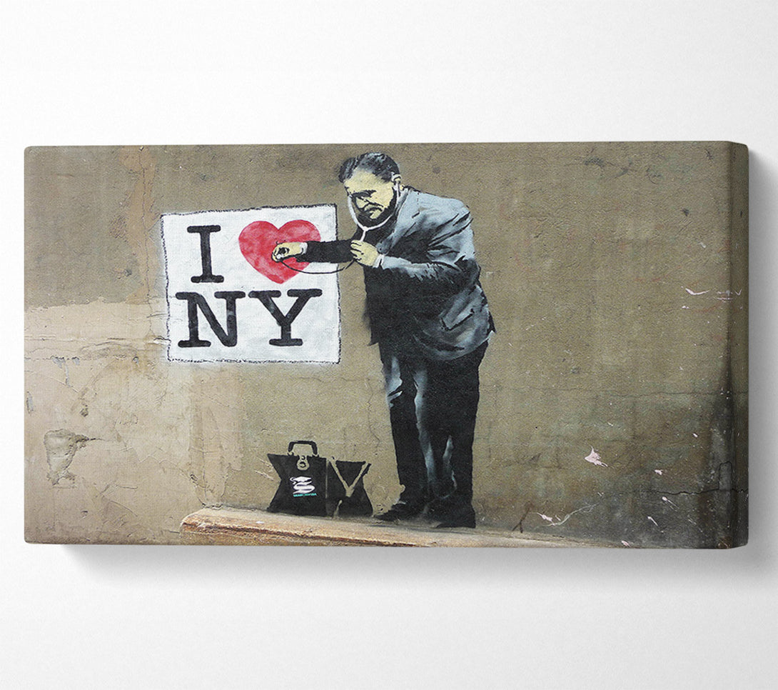  A Canvas Print of Banksy I Love Ny Canvas Wall Art