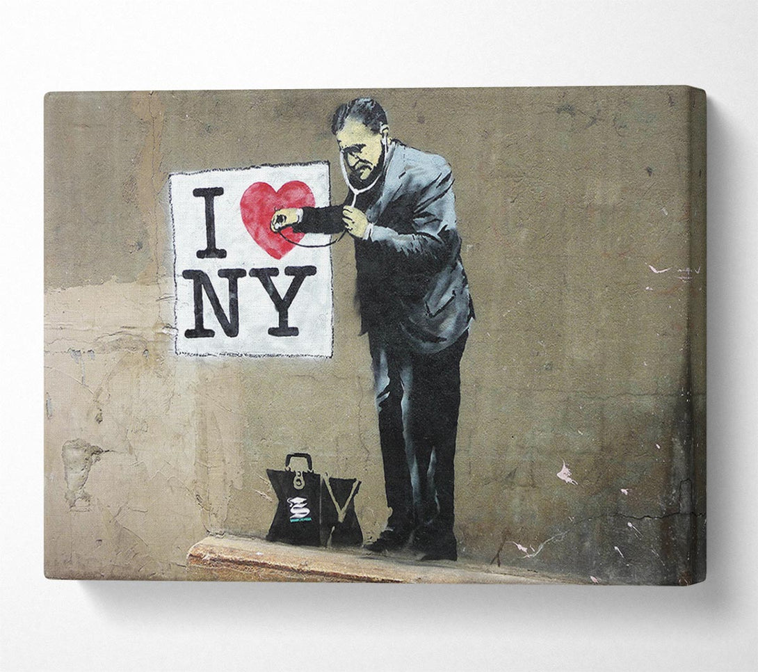  A Canvas Print of Banksy I Love Ny Canvas Wall Art