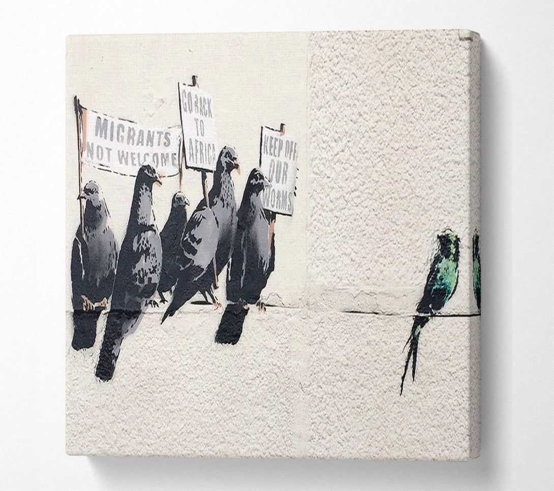  A Canvas Print of Banksy Batman Dark Knight Canvas Wall Art
