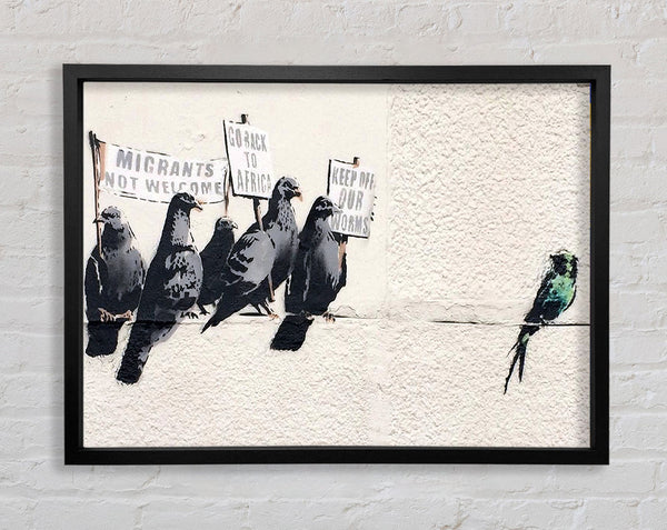 Banksy Batman Dark Knight Framed Print