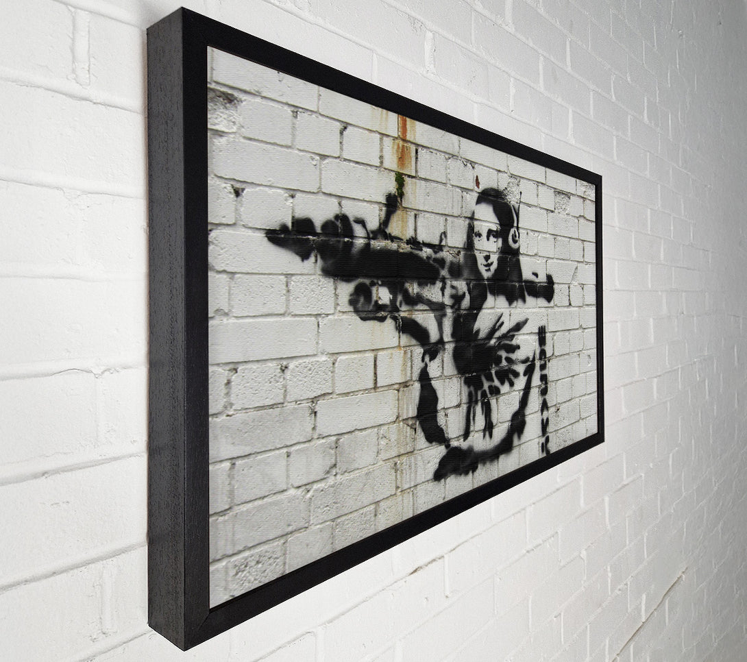  A Canvas Print of Banksy Bottle Of Champagne Canvas Art