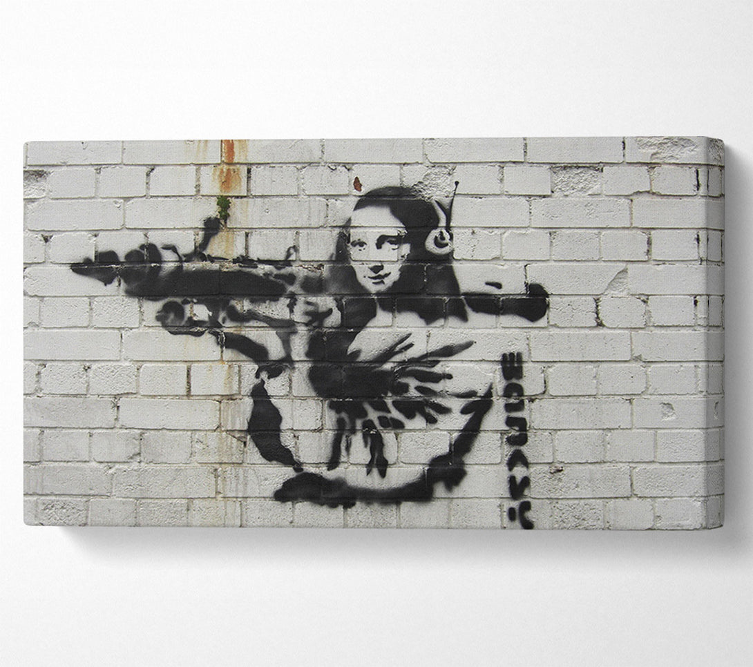  A Canvas Print of Banksy Bottle Of Champagne Canvas Art