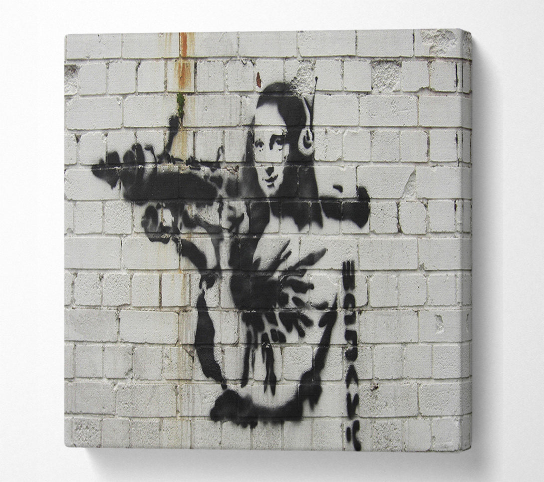  A Canvas Print of Banksy Bottle Of Champagne Canvas Art