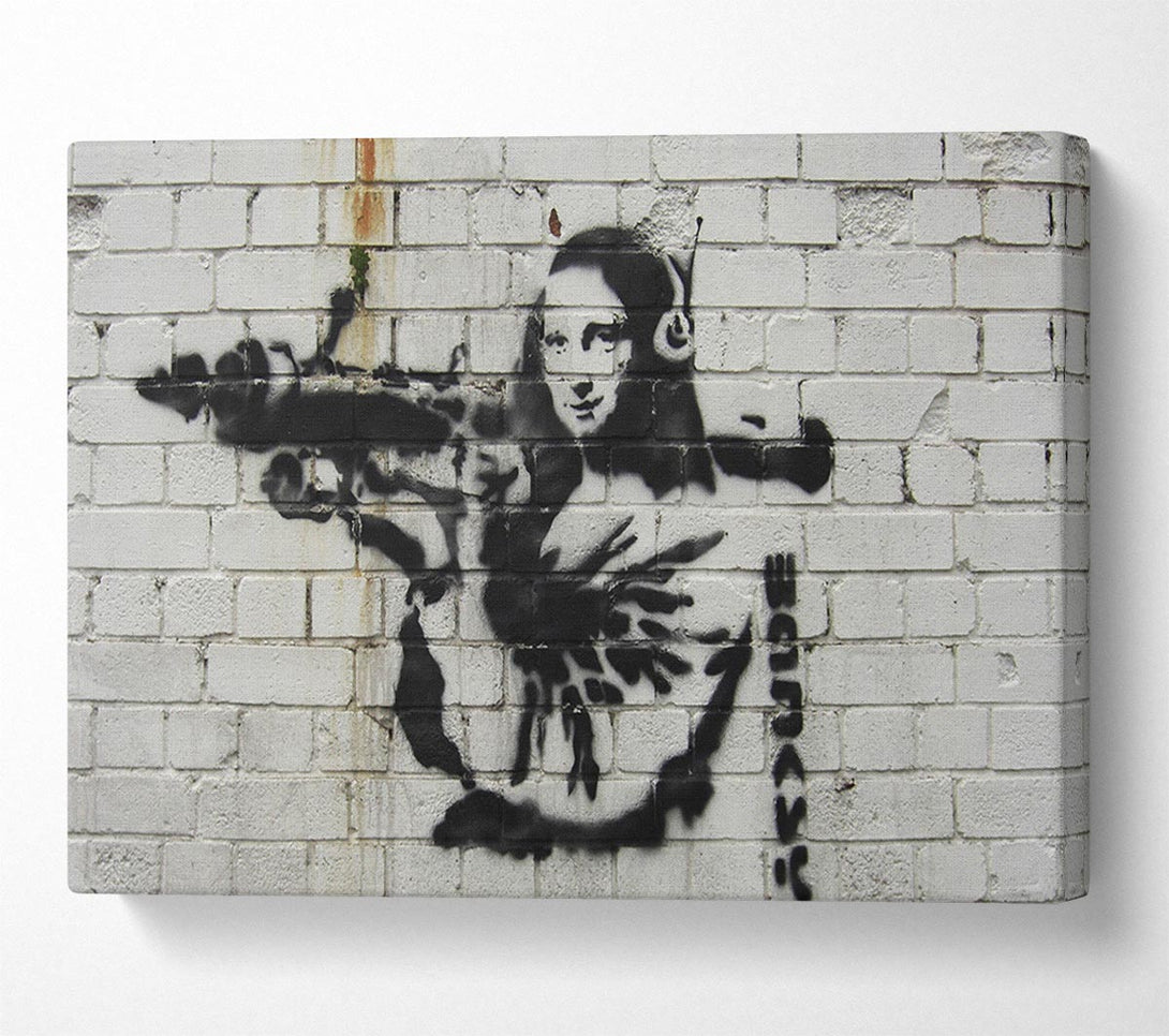  A Canvas Print of Banksy Bottle Of Champagne Canvas Art