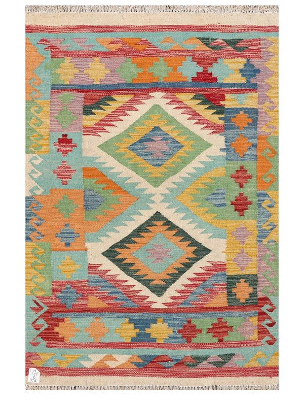 Maimana Afghanistan Kilim Rug - 147 x97 cm