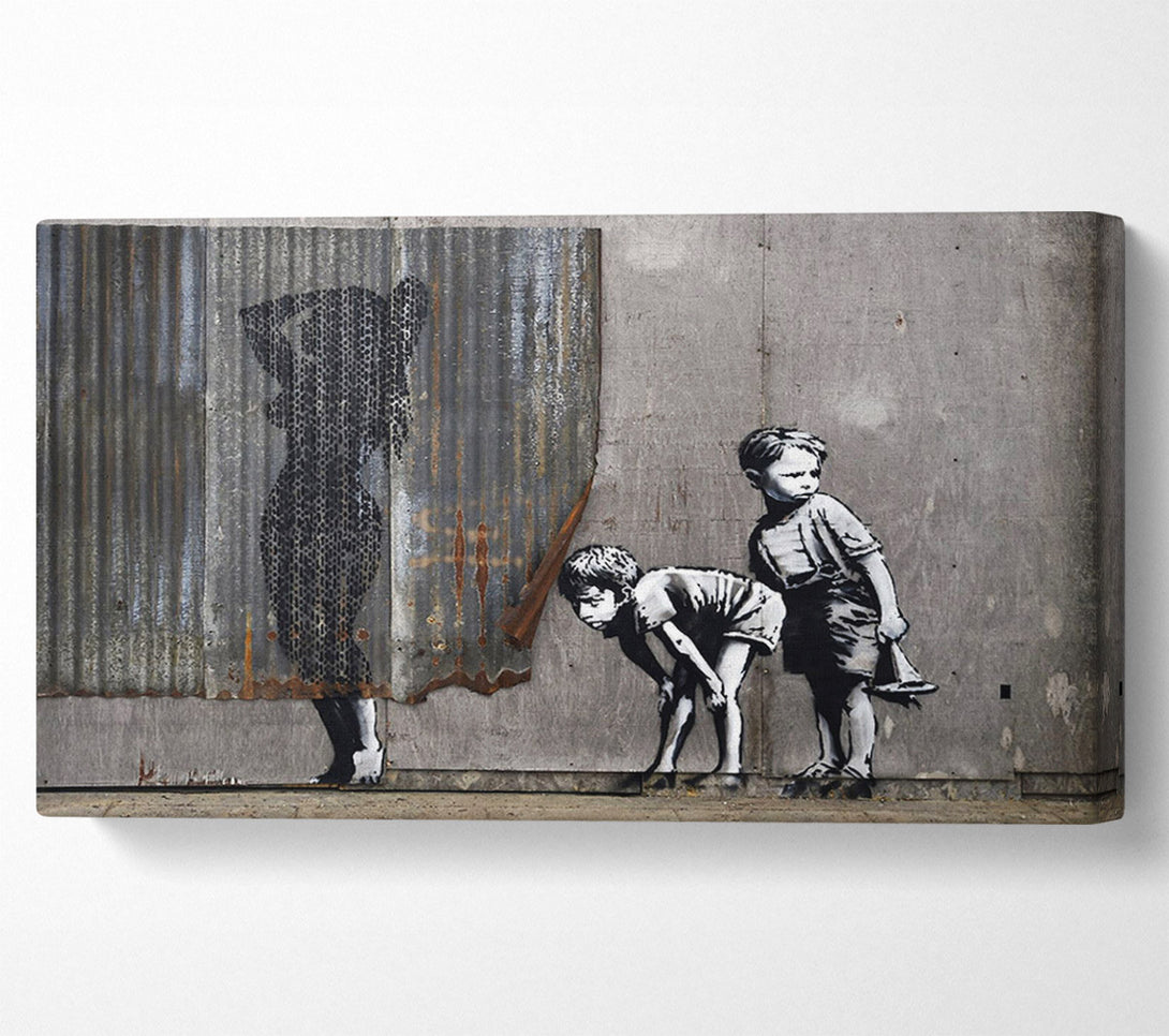  A Canvas Print of Banksy Girl Withn Pearl Earing Canvas Art