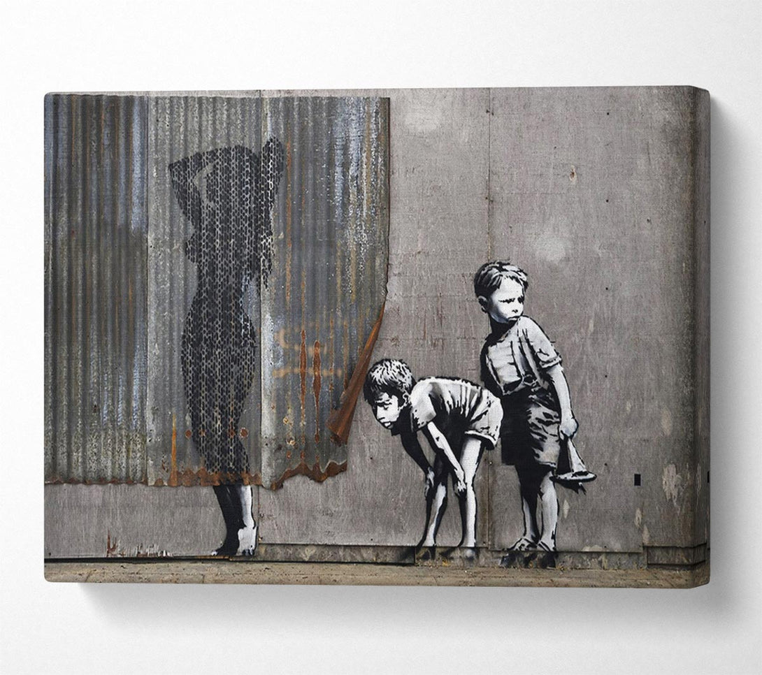  A Canvas Print of Banksy Girl Withn Pearl Earing Canvas Art