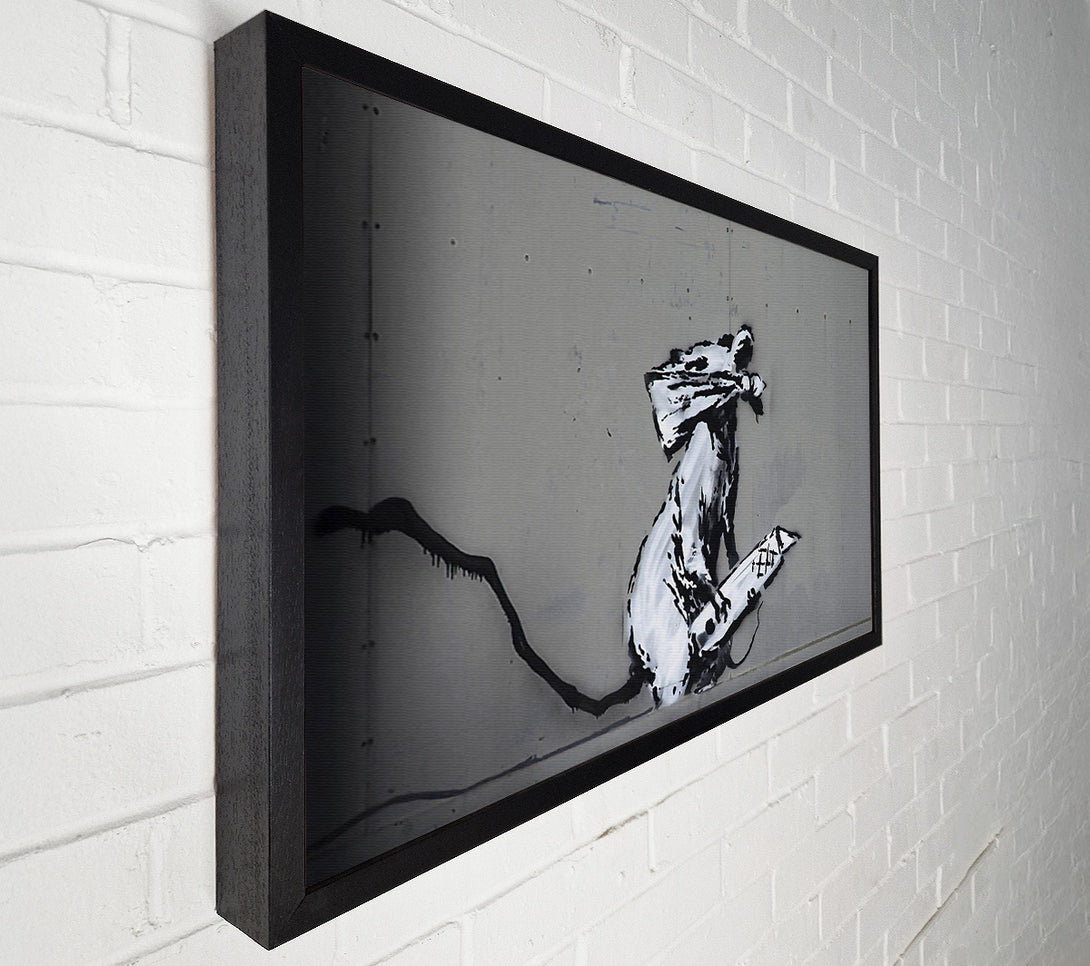  A Canvas Print of Banksy Robot Barcode Canvas Wall Art
