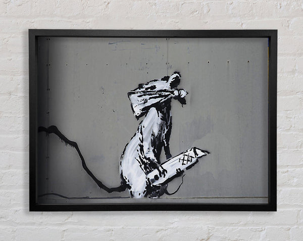 Banksy Robot Barcode Framed Print