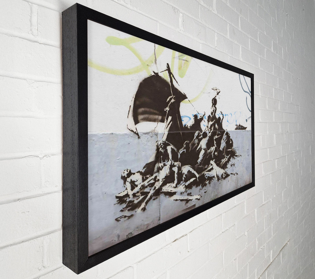  A Canvas Print of Banksy Steve Jobs Apple Canvas Print