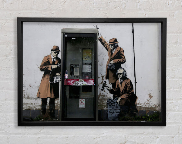 Banksy Spy Booth Framed Print