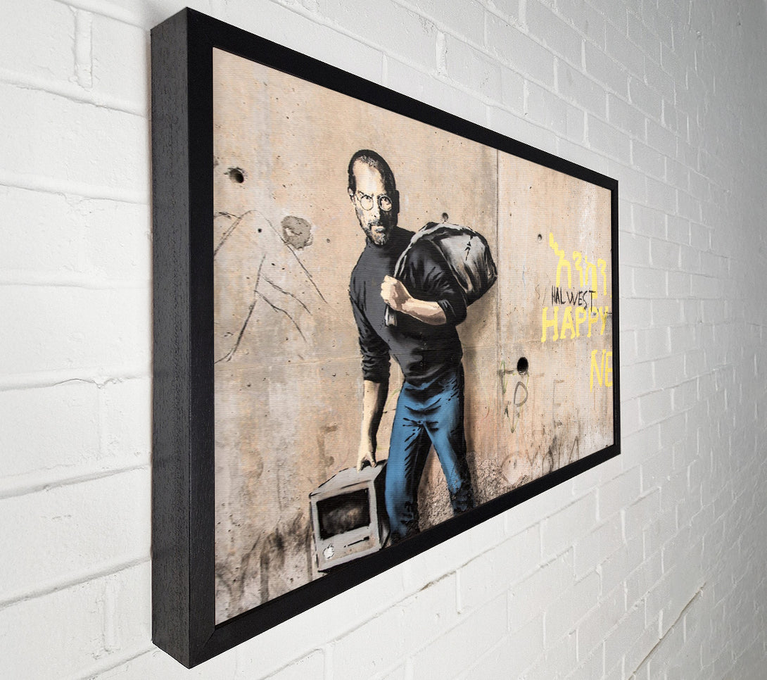  A Canvas Print of Banksy Steve Jobs Imac Canvas Wall Art