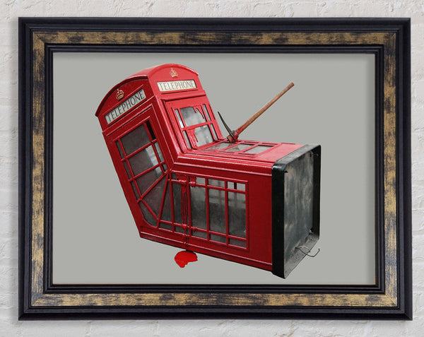 Telephone box Dismaland Framed Print