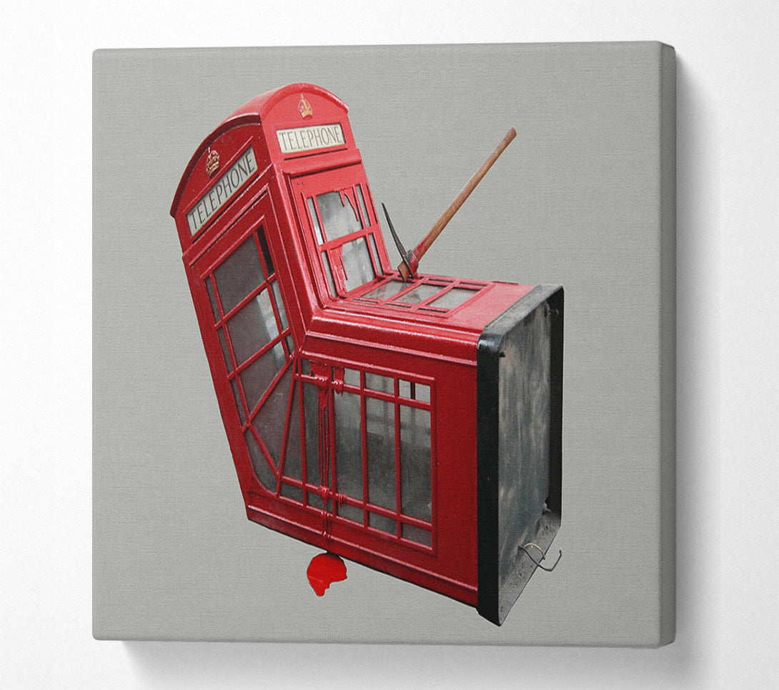  A Canvas Print of Banksy Telephone Box Dismaland Canvas Print