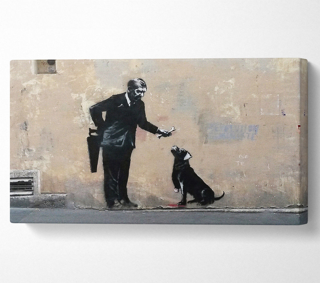  A Canvas Print of Banksy The Hand That Feeds Canvas Print