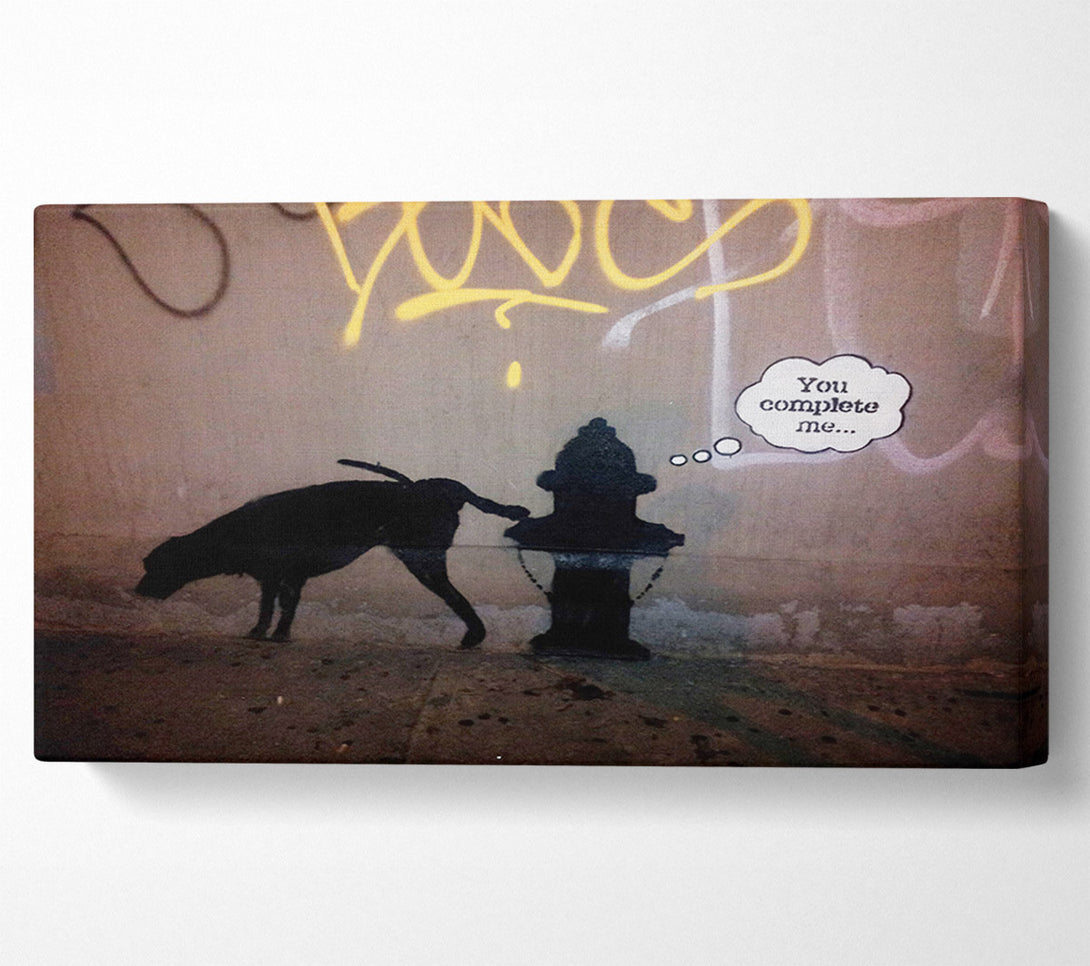  A Canvas Print of Banksy You Complete Me Canvas Wall Art