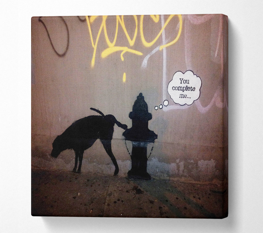  A Canvas Print of Banksy You Complete Me Canvas Wall Art