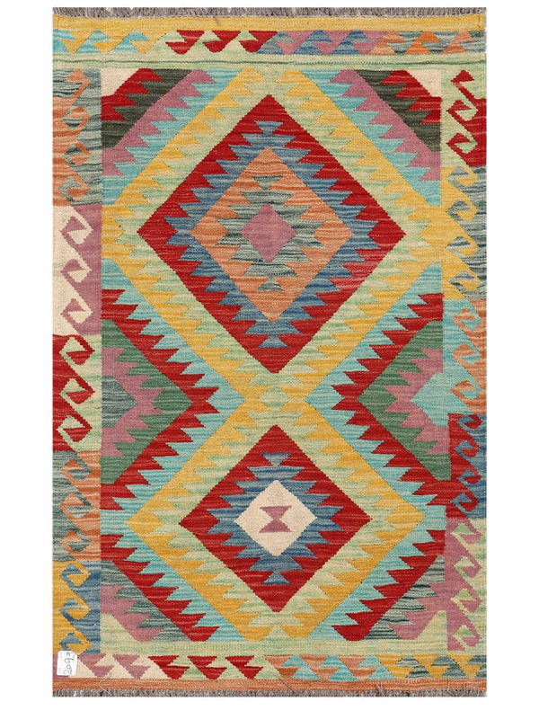 Maimana Afghanistan Kilim Rug - 154 x97 cm