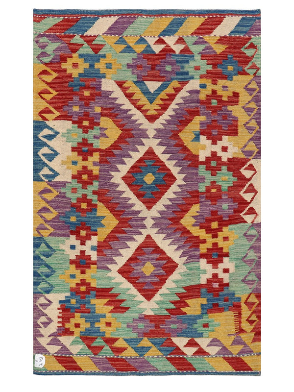 Maimana Afghanistan Kilim Rug - 152 x95 cm