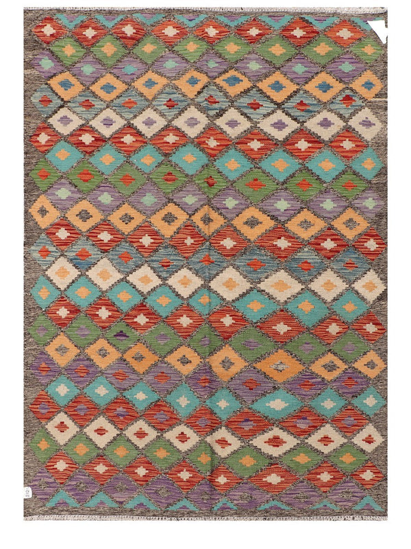 Maimana Afghanistan Kilim Rug - 201 x142 cm