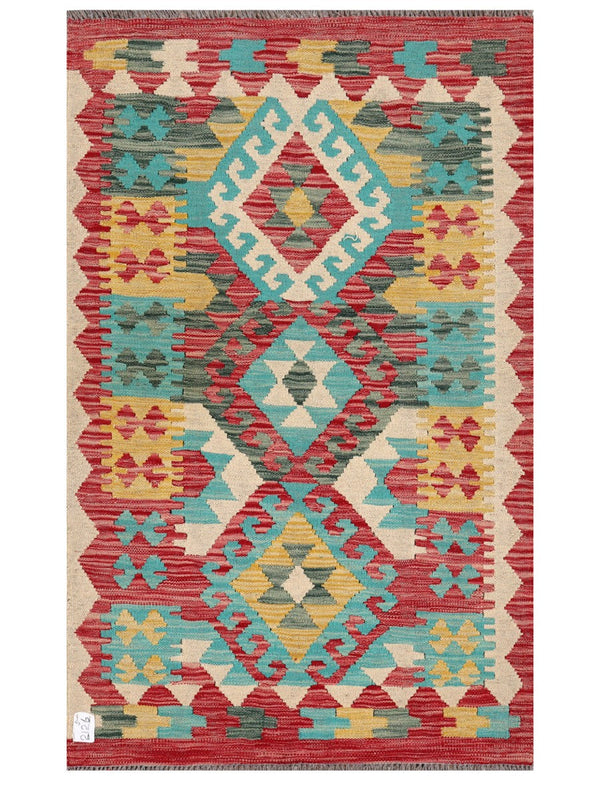 Maimana Afghanistan Kilim Rug - 145 x 89 cm