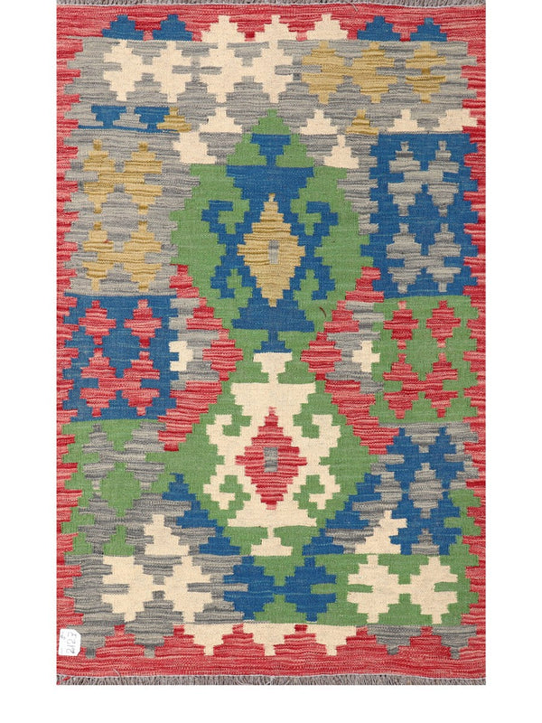 Maimana Afghanistan Kilim Rug - 140 x88 cm