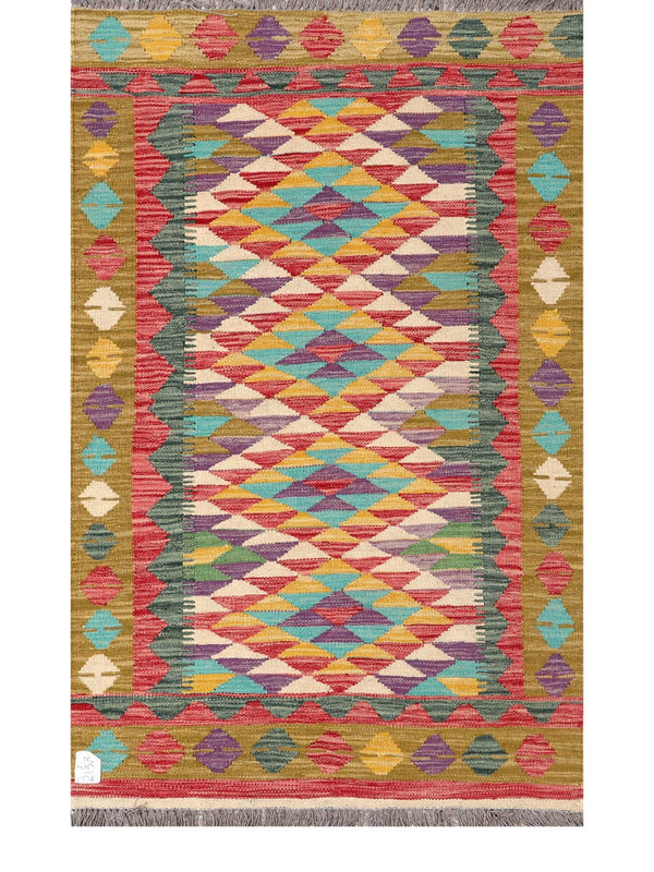 Maimana Afghanistan Kilim Rug - 149 x92 cm