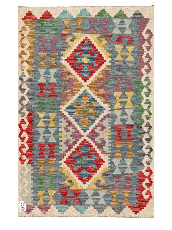 Maimana Afghanistan Kilim Rug - 126 x 79 cm